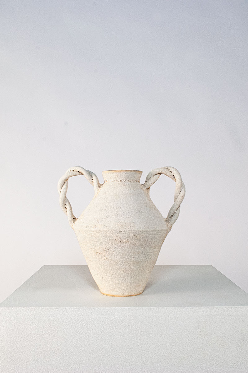 Burlap Textured Ceramic Vase