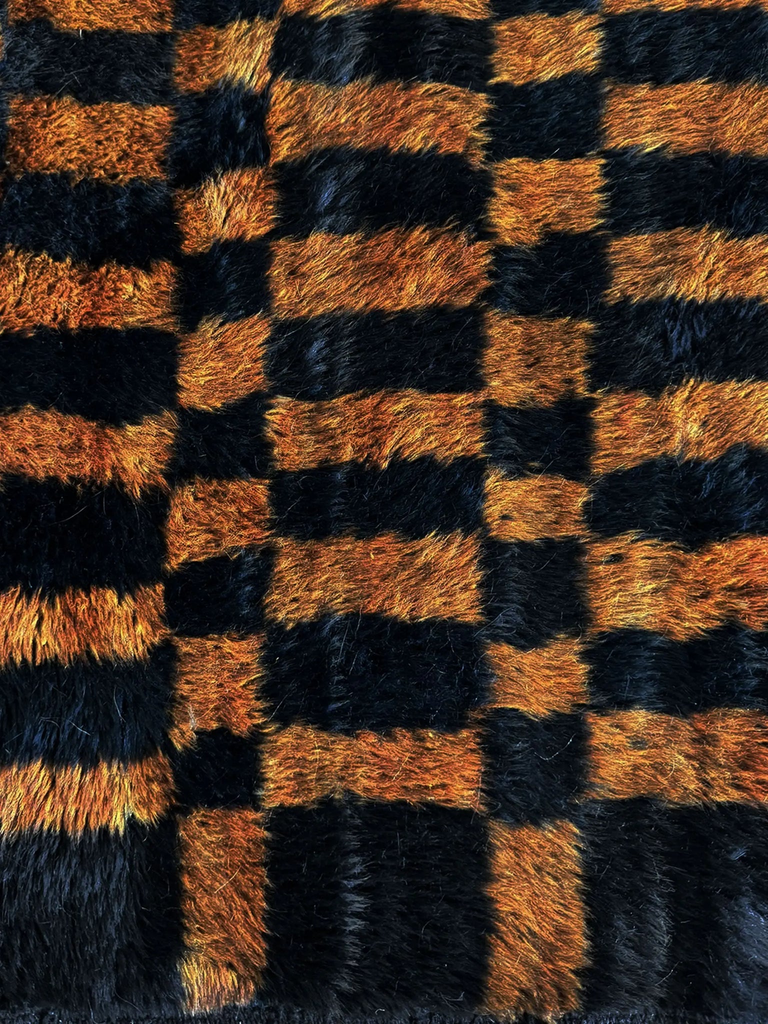 vintage moroccan wool checkered beni m'rirt area rug