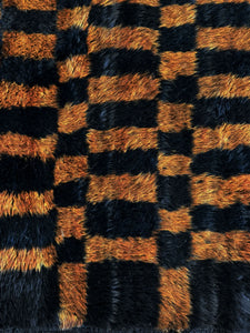 vintage moroccan wool checkered beni m'rirt area rug