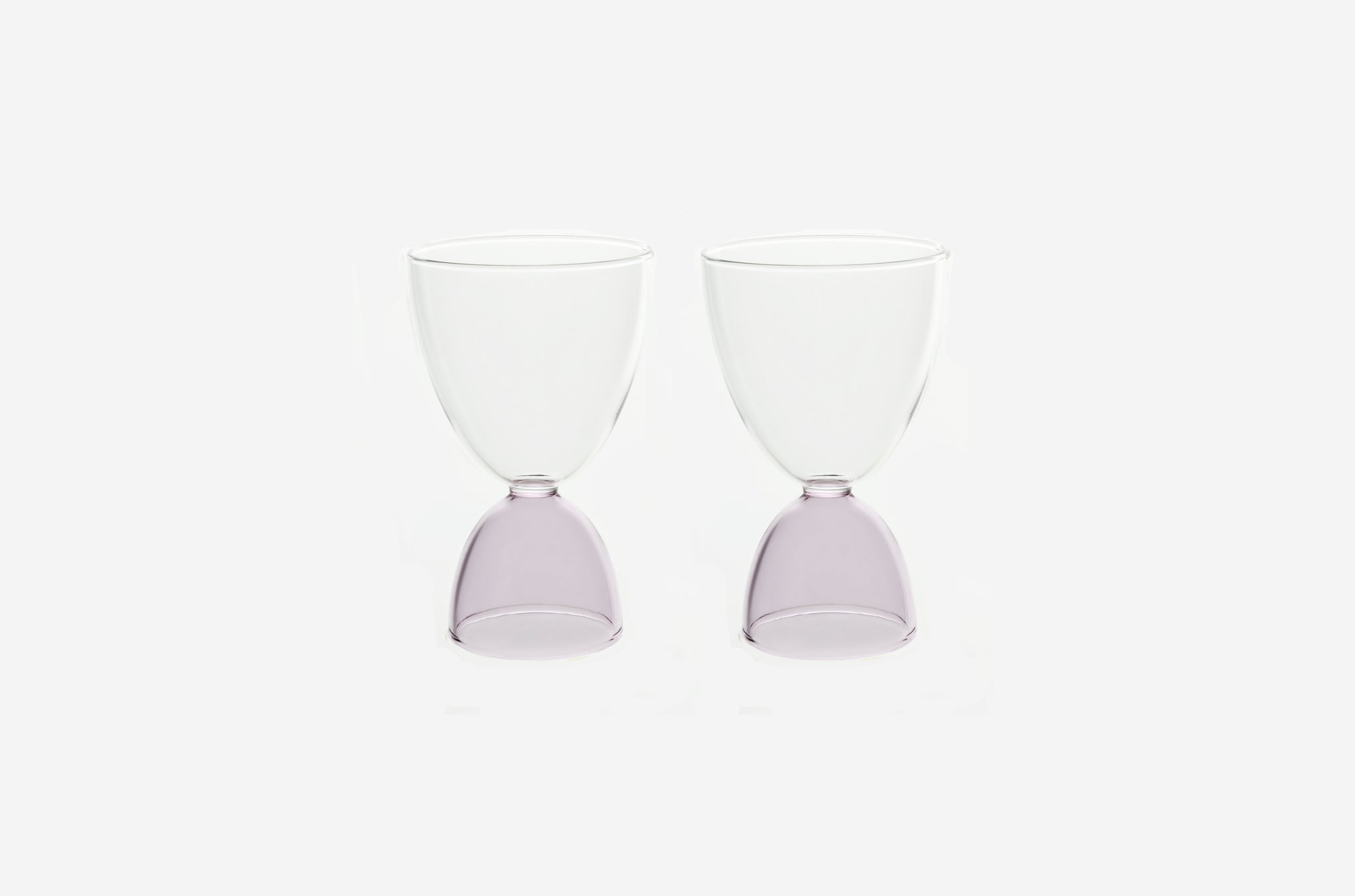 elysian collective hourglass shape pink clear glass cocktail glass by mamo