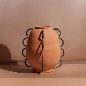 Terracotta vase made in Mexico