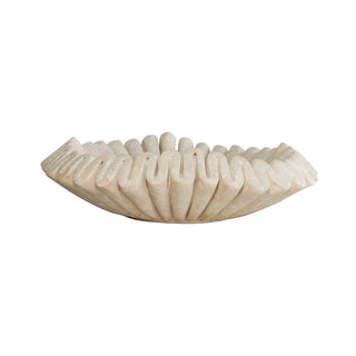 Decorative stone bowl with a unique design on a white background