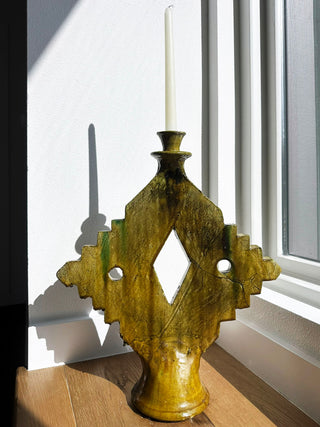 tamgroute moroccan clay candle holder