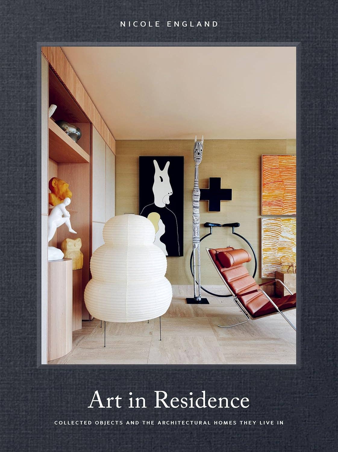 Book cover of 'Art in Residence' by Nicole England, featuring an interior design 