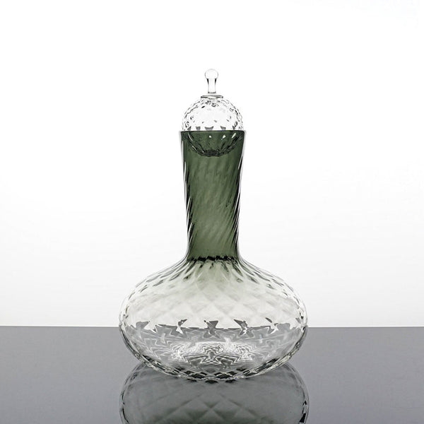 Diamond Smoked Grey Glass Decanter