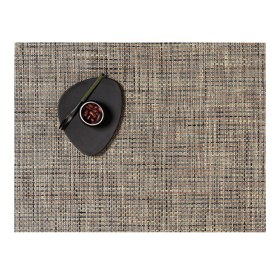 chilewich basketweave placemat earthtone bark color
