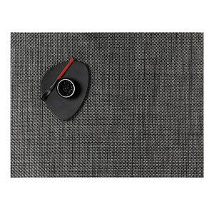 chilewich basketweave placemat dark carbon gray
