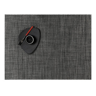 chilewich basketweave placemat dark carbon gray