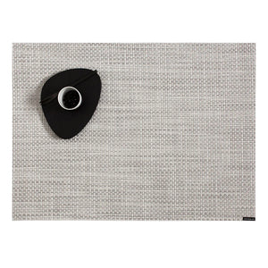 chilewich basketweave placemat white/silver