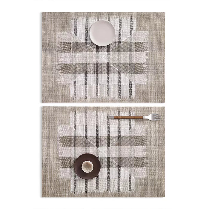 chilewich grey and brown placemat