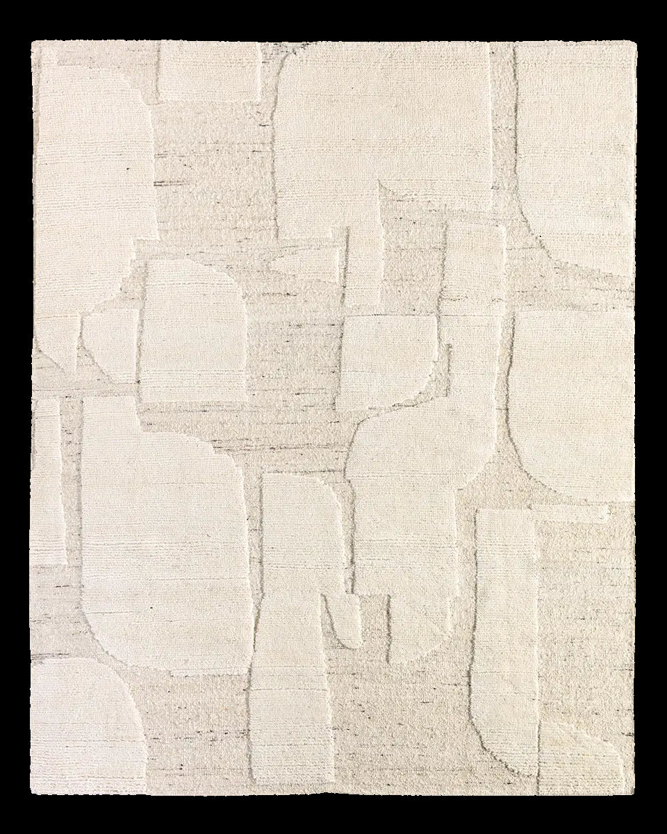 Textured beige area rug 