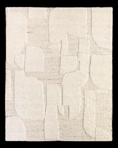 Textured beige area rug 