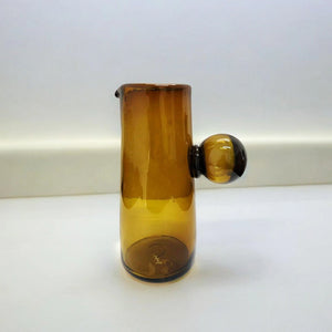 Green blown glass vase 