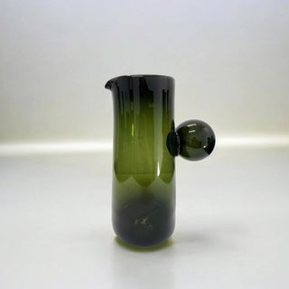 Green blown glass vase 
