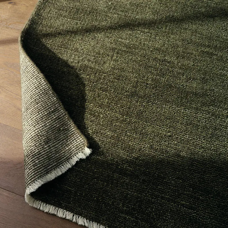 Green Wool Rug made in India