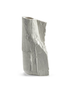sculptural white ceramic vase 