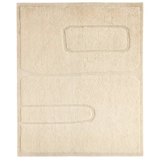cream colored wool rug made in india