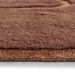 Close-up of a rust textured rug 
