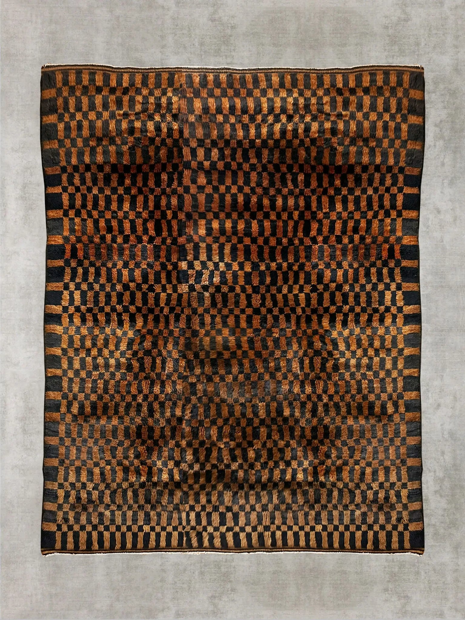 moroccan wool checkered beni m'rirt area rug