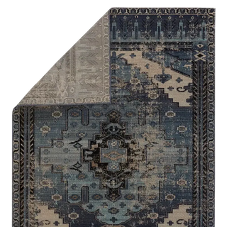 Blue Turkish indoor-outdoor rug 