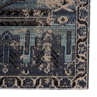 Blue Turkish indoor-outdoor rug 