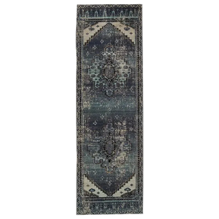 Blue Turkish indoor-outdoor rug 