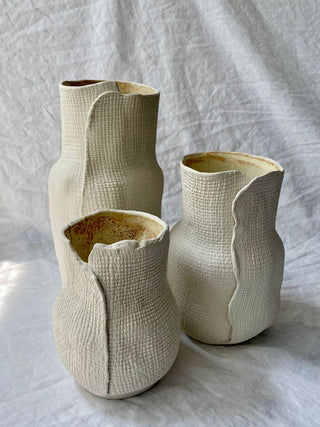 elysian collective Struttura Collection Ceramic Glazed Vases by artists Cym Warkov