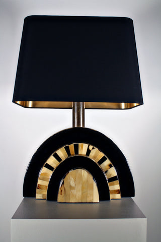 Vintage Lamps in Bone and Black Lacquer