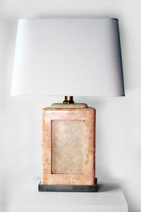 vintage pink marble table lamp