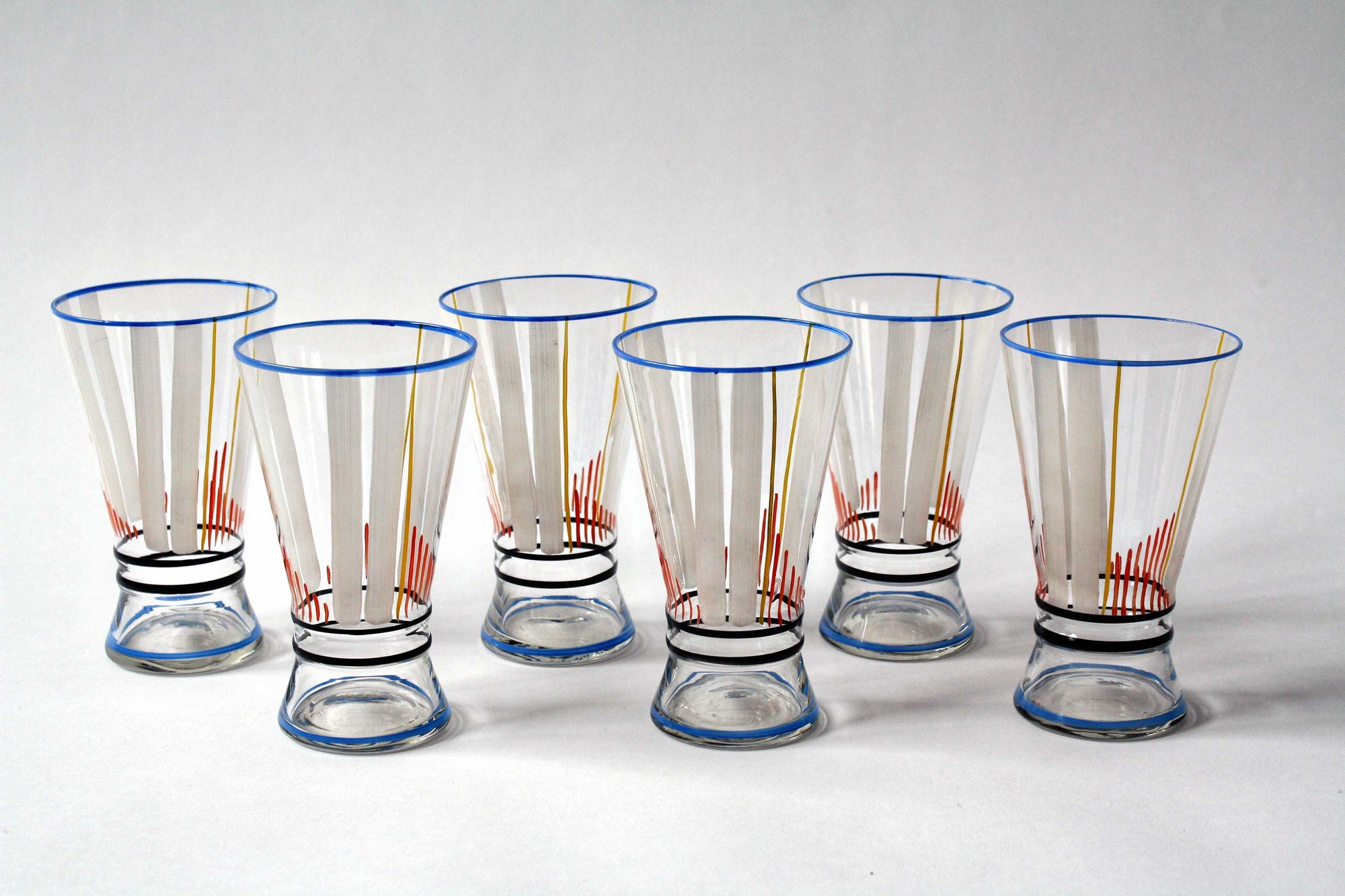 Vintage Hand Blown Smoke Glass Cocktail Pitcher Set