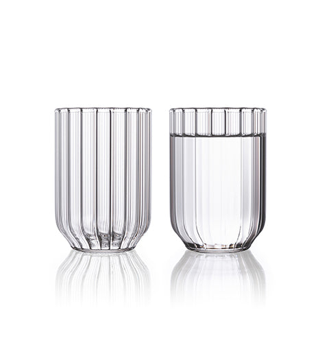 elysian collective dearborn fluted czech water glassware designed by felicia ferrone
