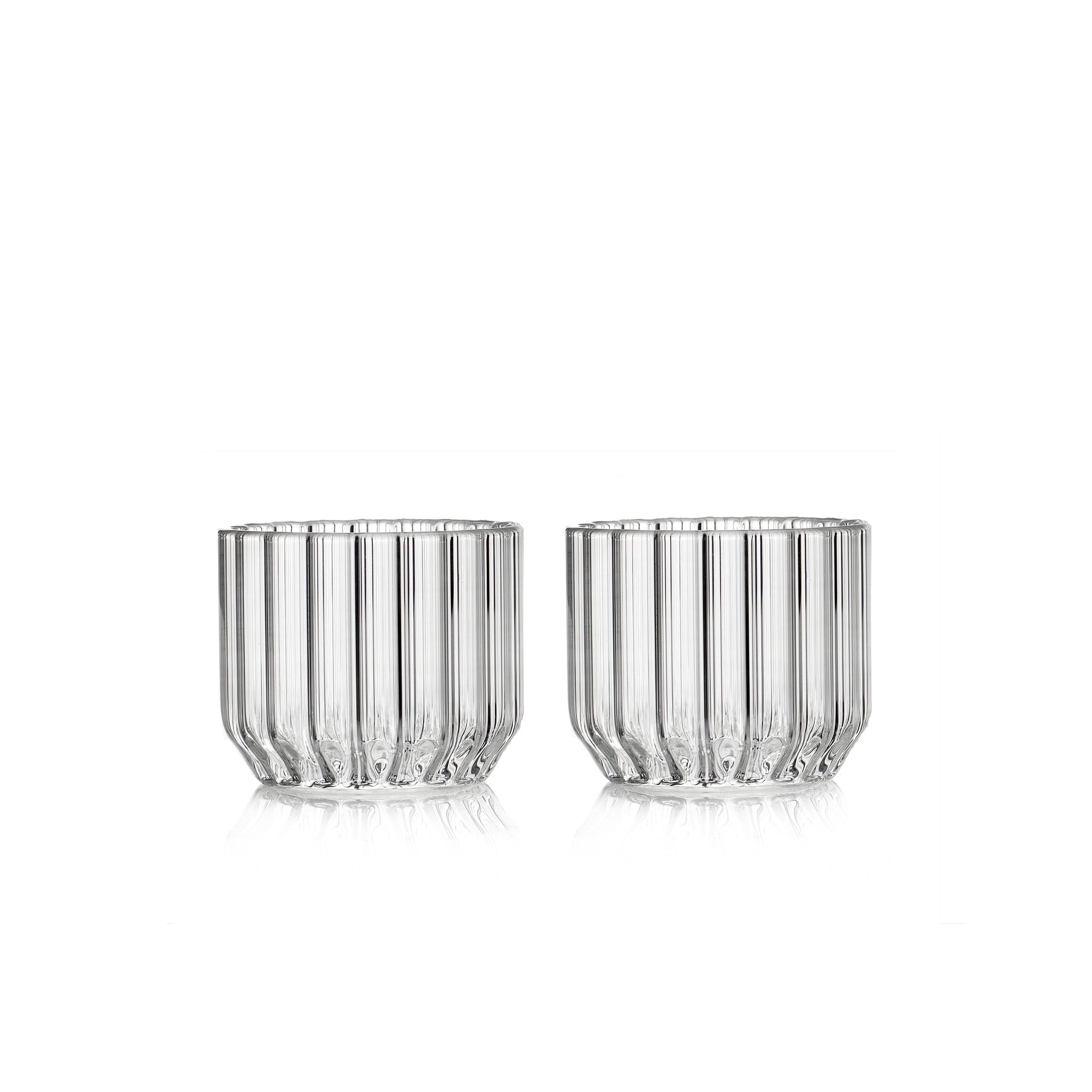 Pair of Handcrafted Contemporary Czech Stemless Wine Glasses