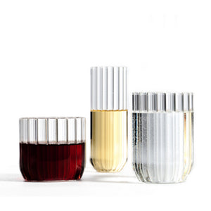 elysian collective dearborn fluted czech stemless wine glassware designed by felicia ferrone