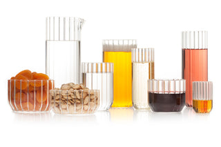elysian collective czech clear dearborn glassware collection designed by felicia ferrrone