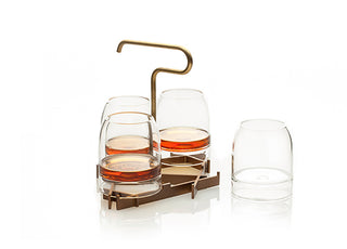 elysian collective rare czech clear whiskey glassware presenter set designed by felicia ferrone