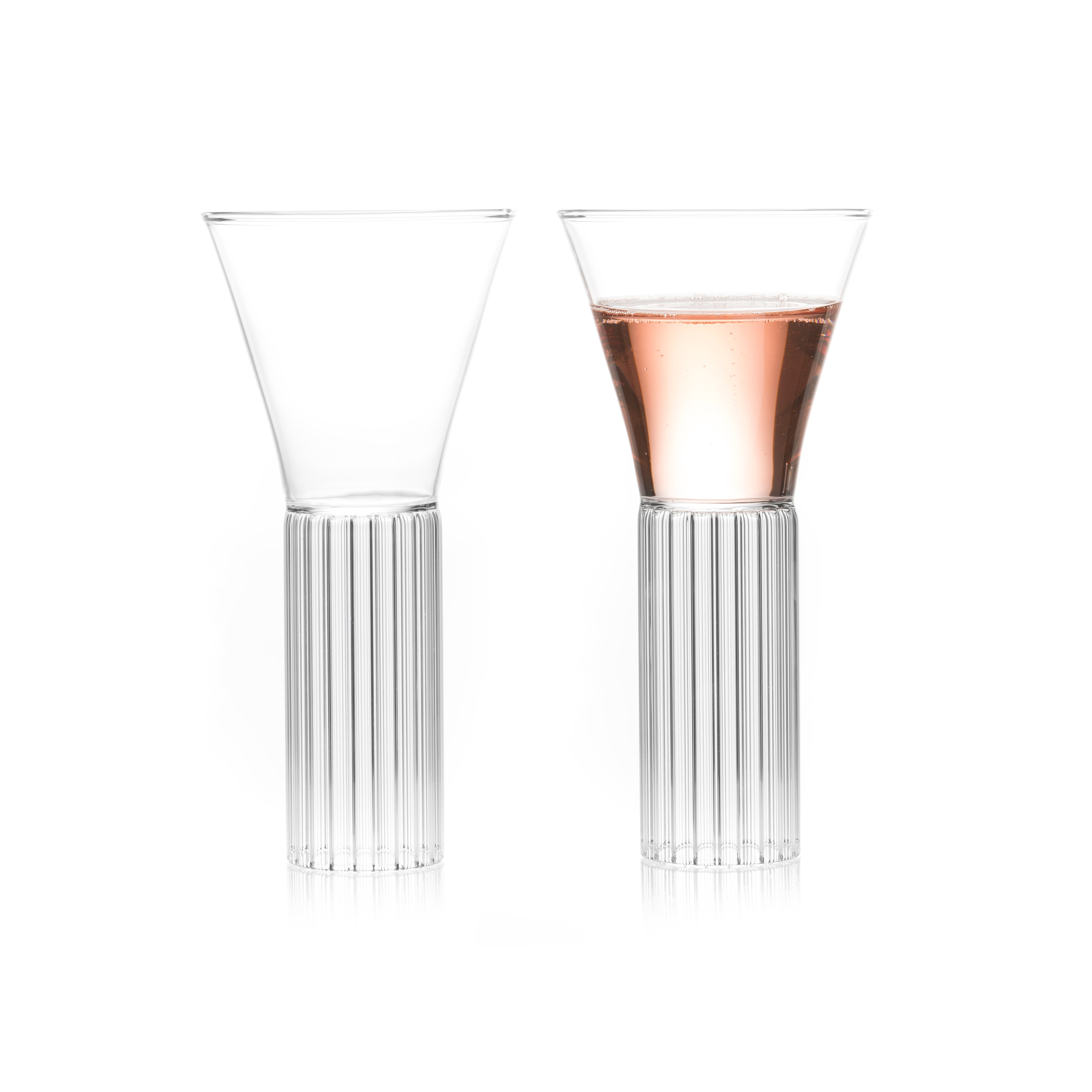 Pair of Colorful Hourglass Cocktail Glasses, Monotone Smoke – Elysian  Collective