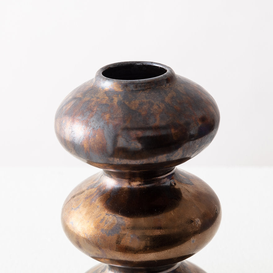 elysian collective Wave Form Flower Vase, Bronze color, by designer Forma Rosa