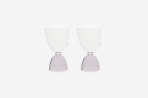 elysian collective hourglass shape pink clear glass cocktail glass by mamo