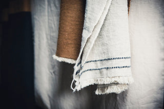 foundry linen and wool throw blanket